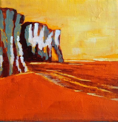 Etretat orange et jaune 2