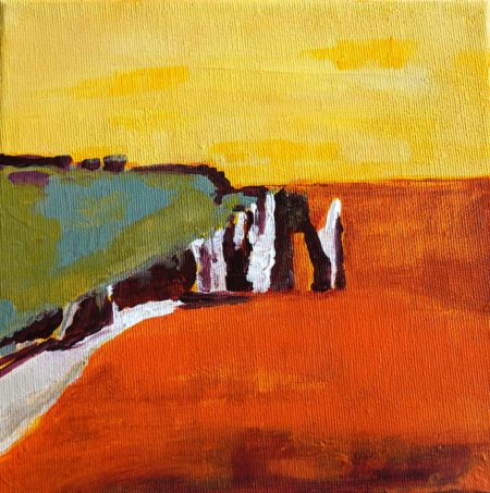 Etretat orange et jaune 3